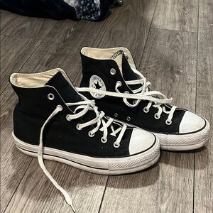 Converse Black and White platform High-Tops